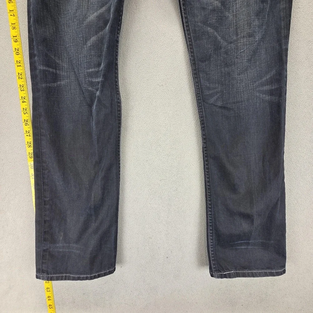 Vintage Levis 504 Jeans Mens 33x32 Blue Straight Engineered Dark Wash‎ Whiskers